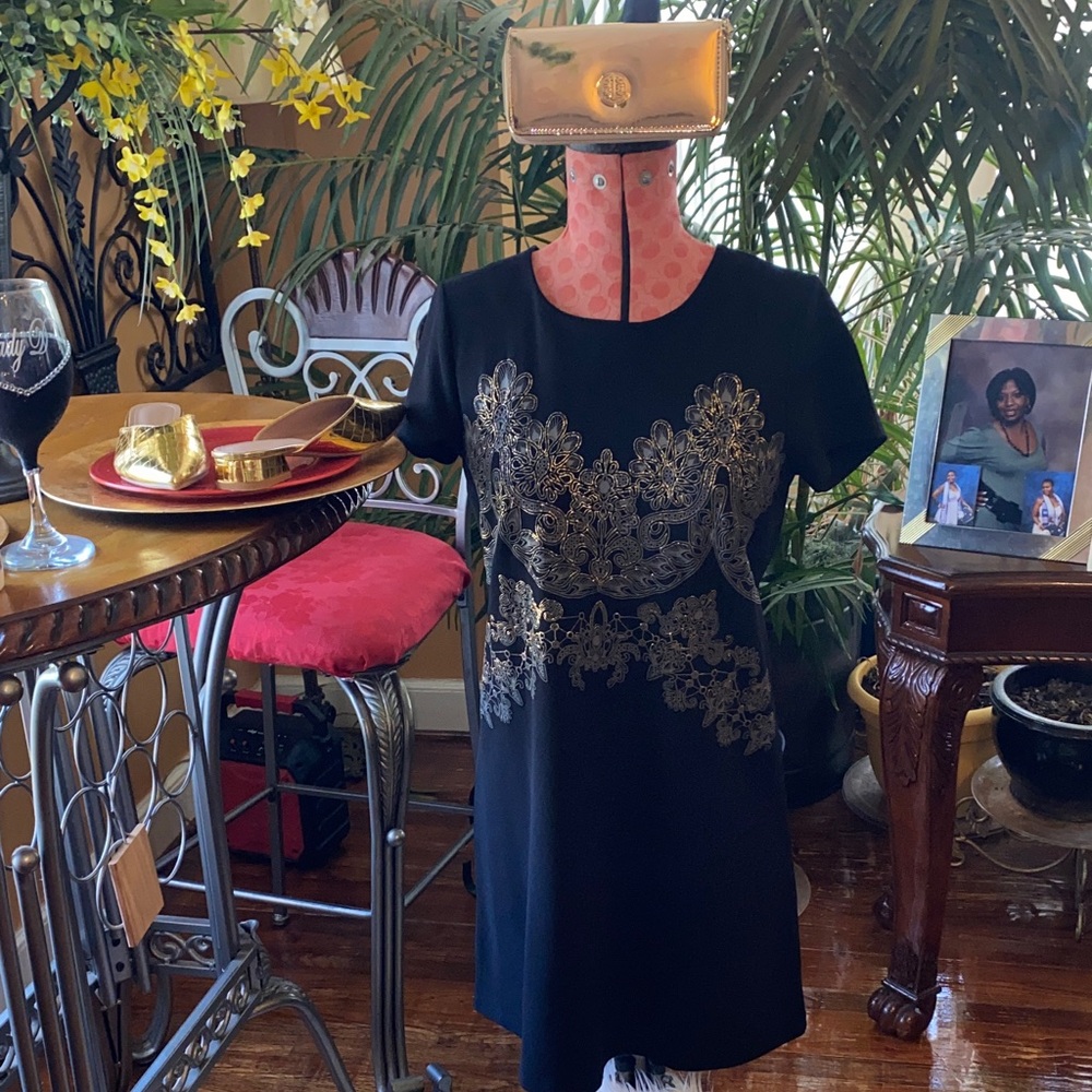 Worthington Black Top with Gold Accents